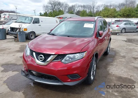 2016 Nissan Rogue Sv из США, поврежденный, VIN KNMAT2MV9GP730861